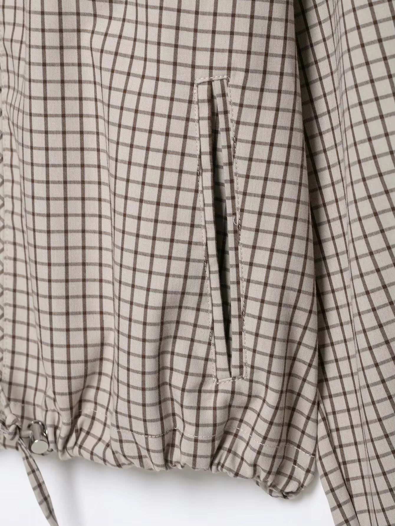 Ellie Plaid Cropped Hooded Jacket