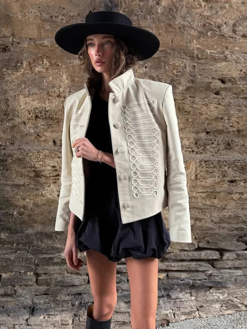 Denise Military Leather Jacket