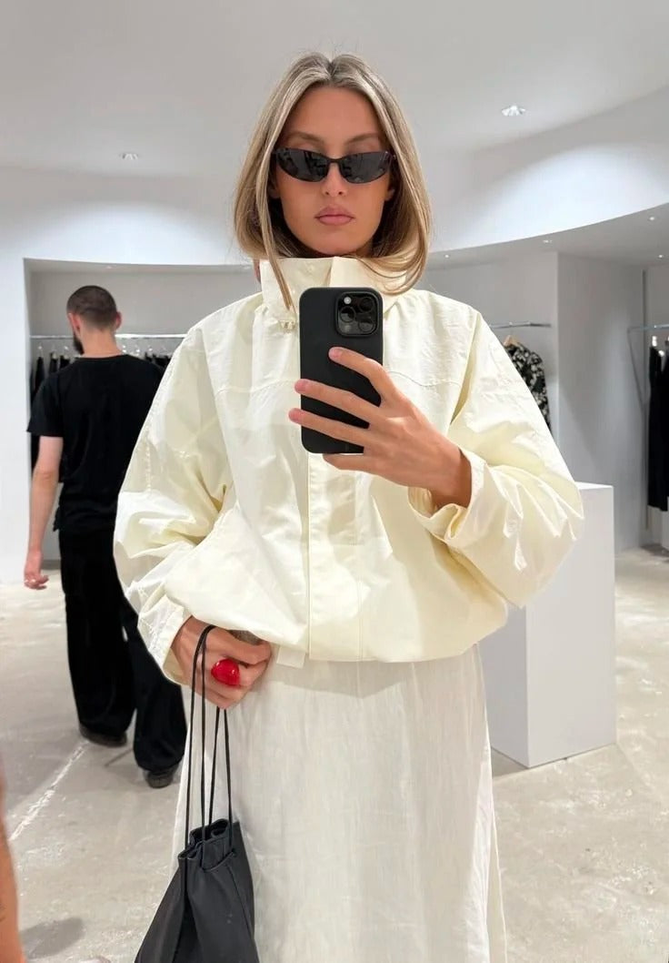 Fiona jachetă coupe‑vent cu guler tip pâlnie