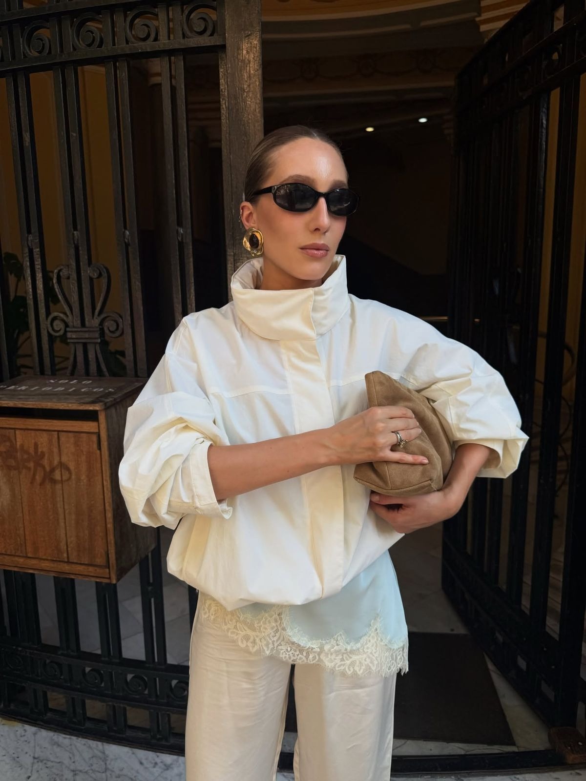 Fiona jachetă coupe‑vent cu guler tip pâlnie