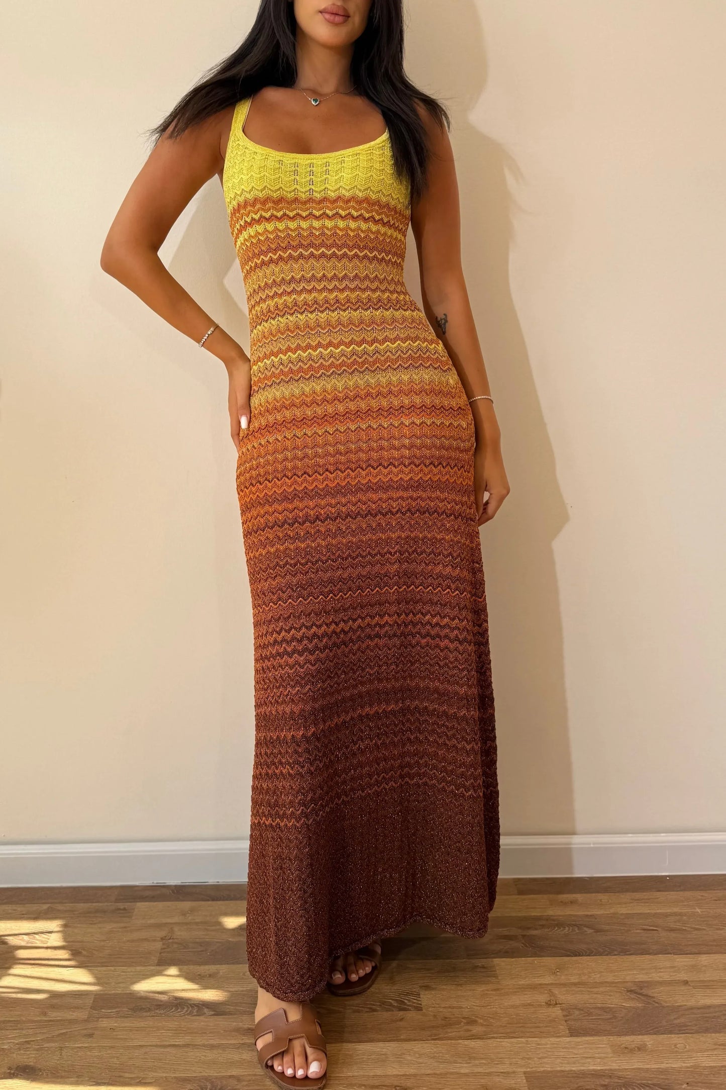 Margot kötött maxi ruha Sunset