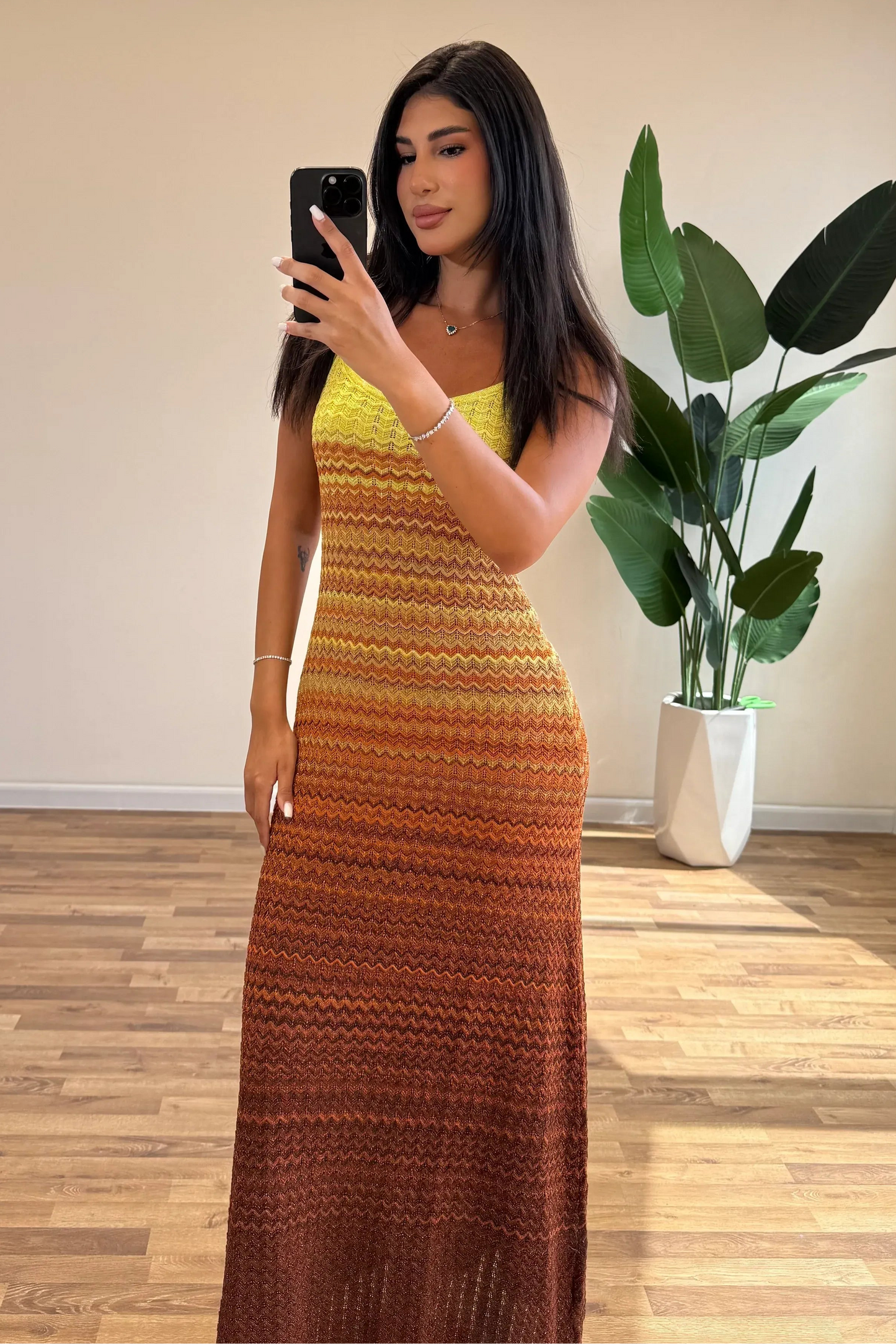 Margot kötött maxi ruha Sunset