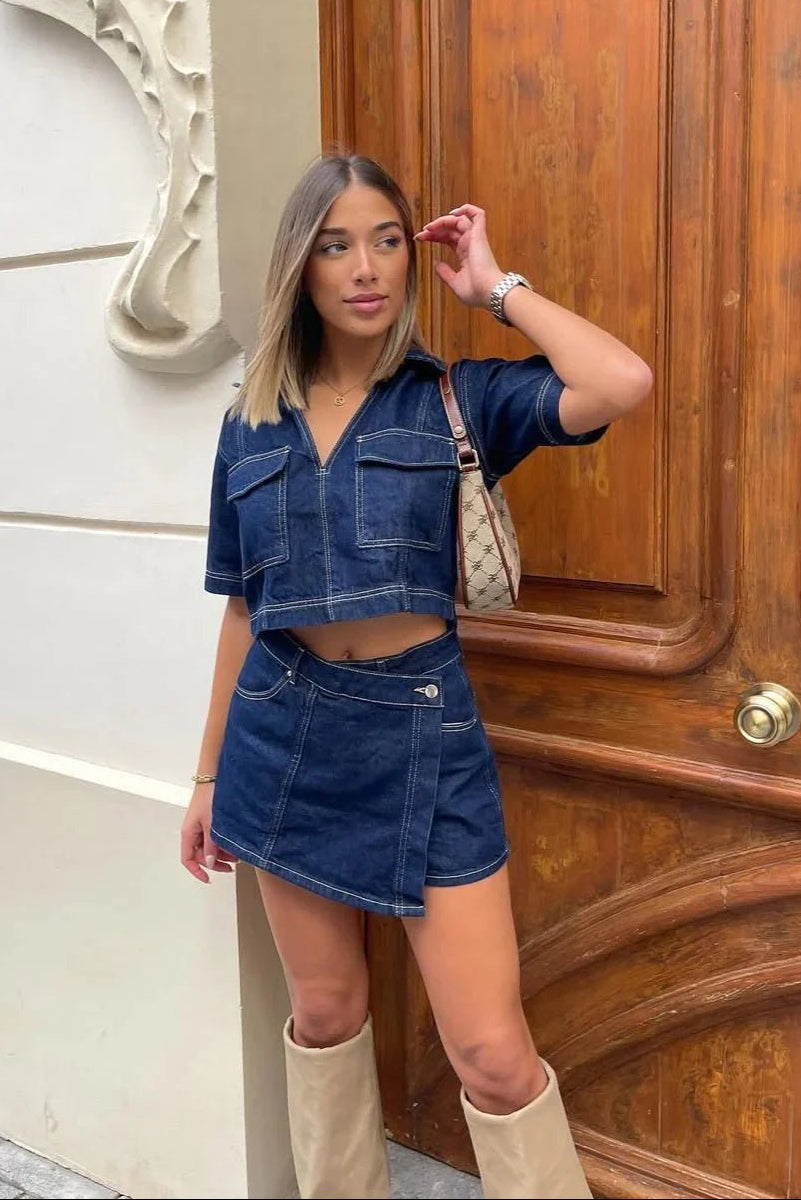 Sophie krátký top a set se skortem