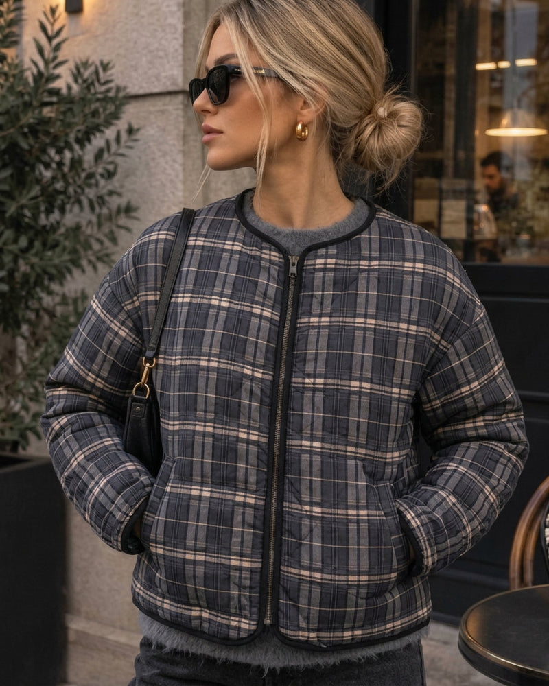 Veste matelassée à carreaux Jessica