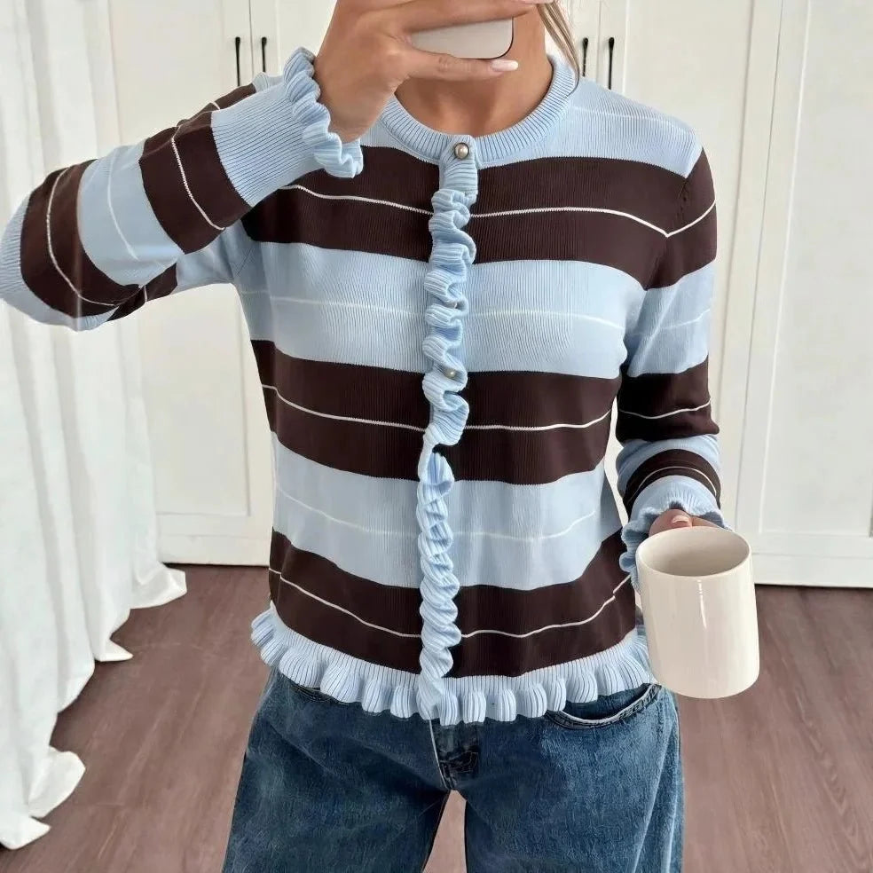 Nicole Striped Knit Pullover