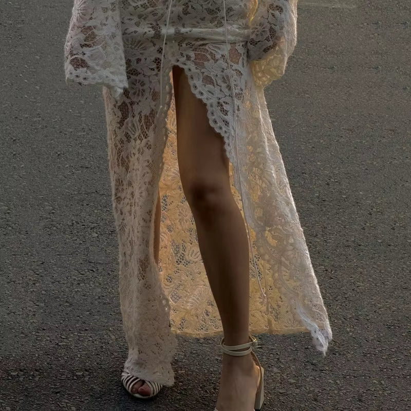 Florencia francia csipkés megkötős ruha