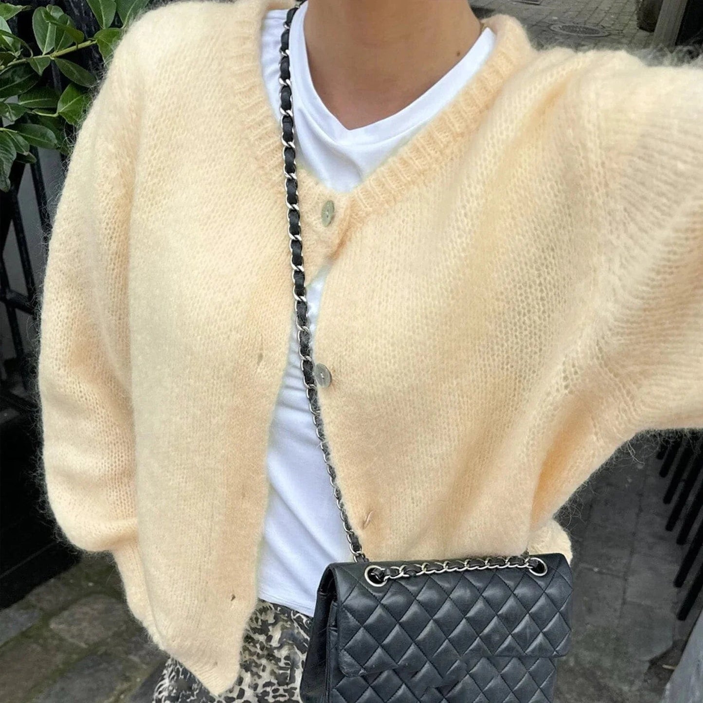 Rebecca Oversized Fuzzy Knit Cardigan