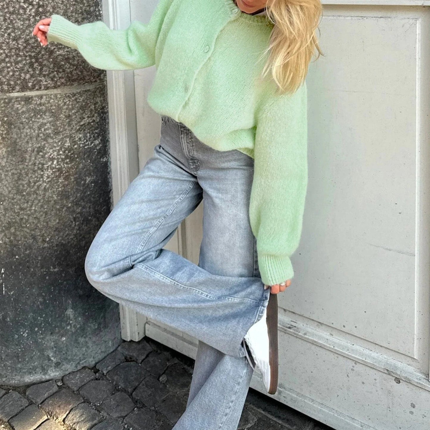 Rebecca Oversized Fuzzy Knit Cardigan