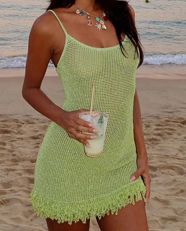 Candice mesh gebreide bodycon jurk
