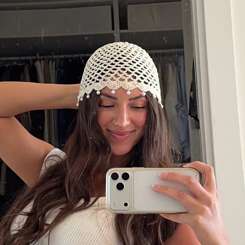 Gorro calado de crochet Jane