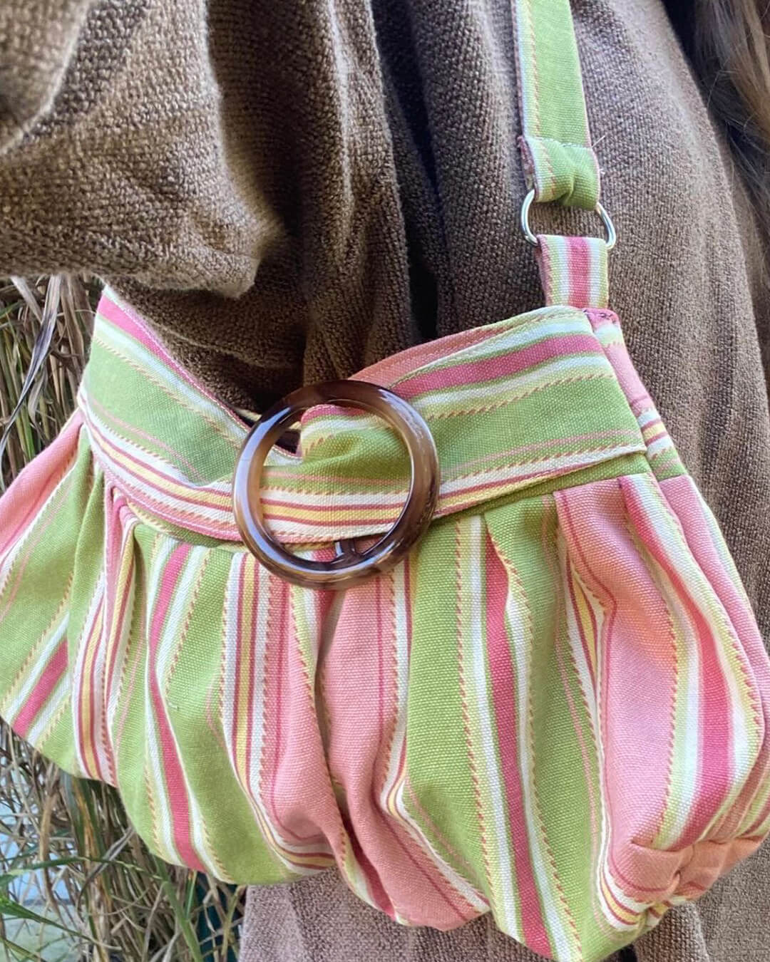Maria bolso de hombro a rayas