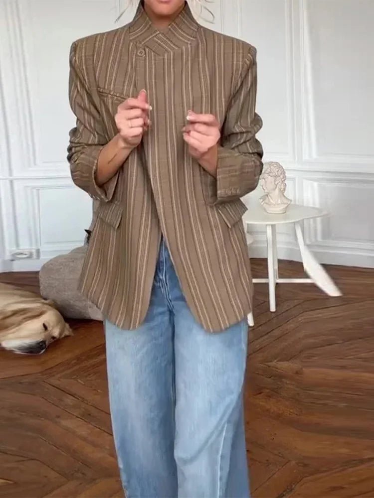 Melanie kostkované sako se stojáčkem