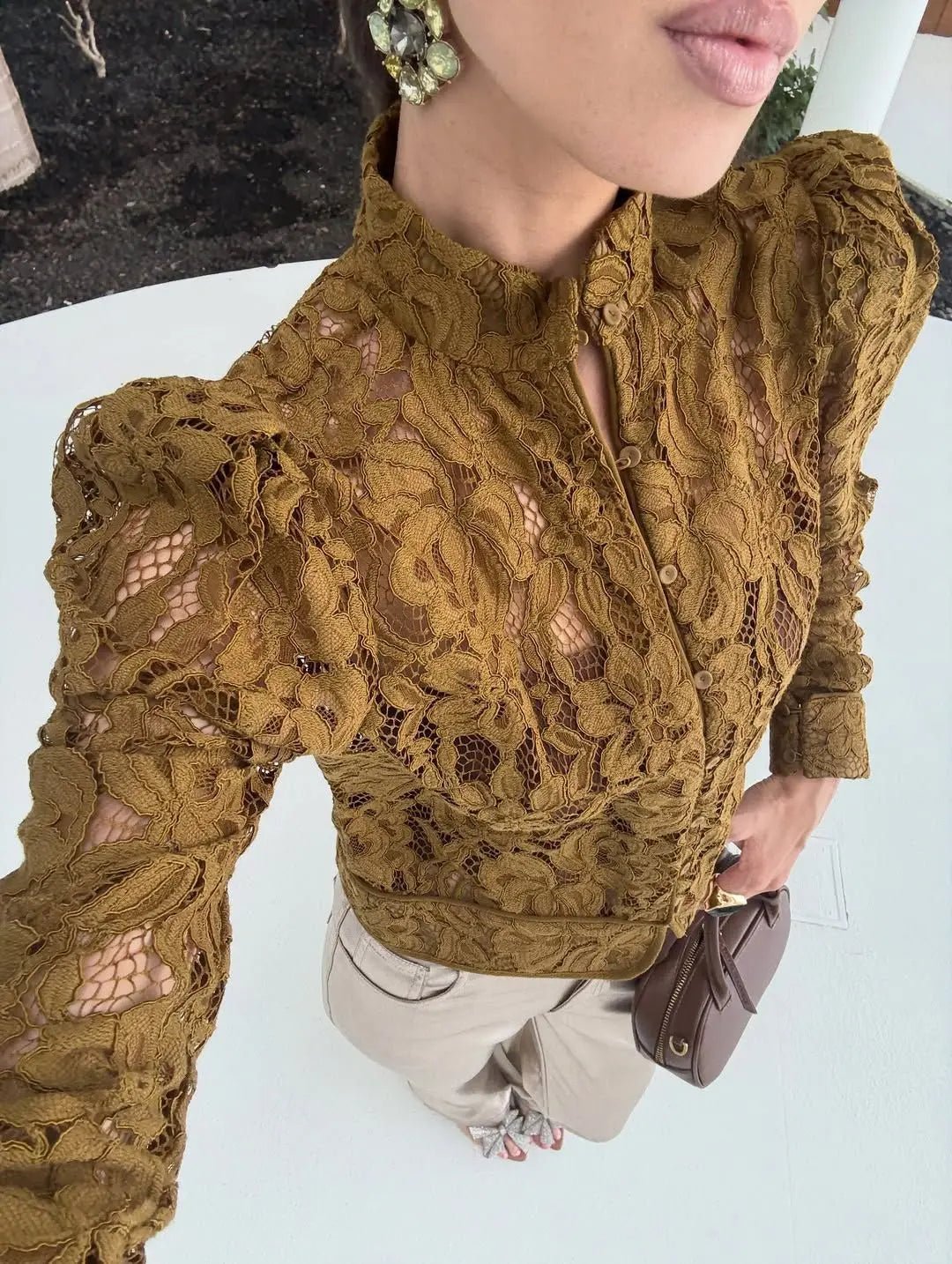 Hannah krajková průsvitná halenka