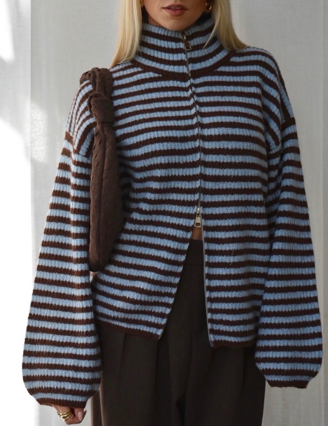 Sarah Striped Knit Cardigan