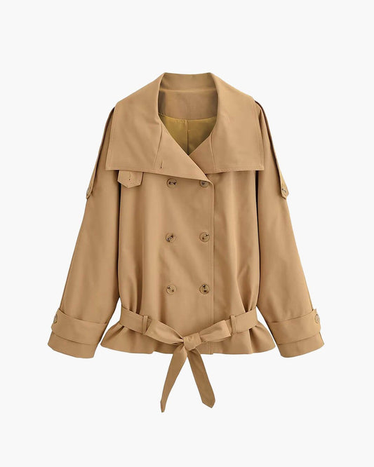 Maria High Neck Utility Trench Coat