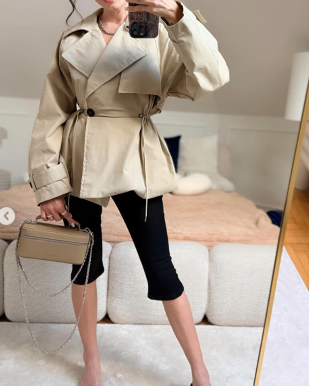 Ellen Lapel Collar Trench Coat