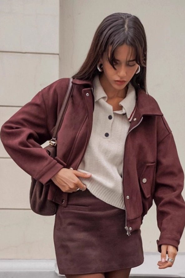 Amanda Relaxed Suede Coat