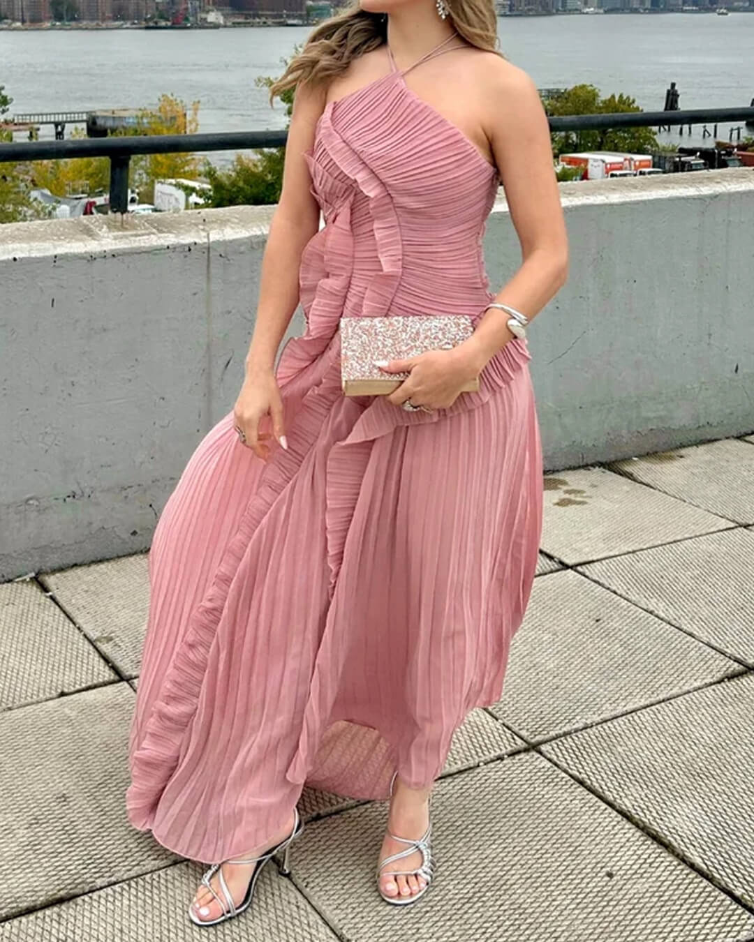 Robe de Soirée Amy Dos Nu A-line
