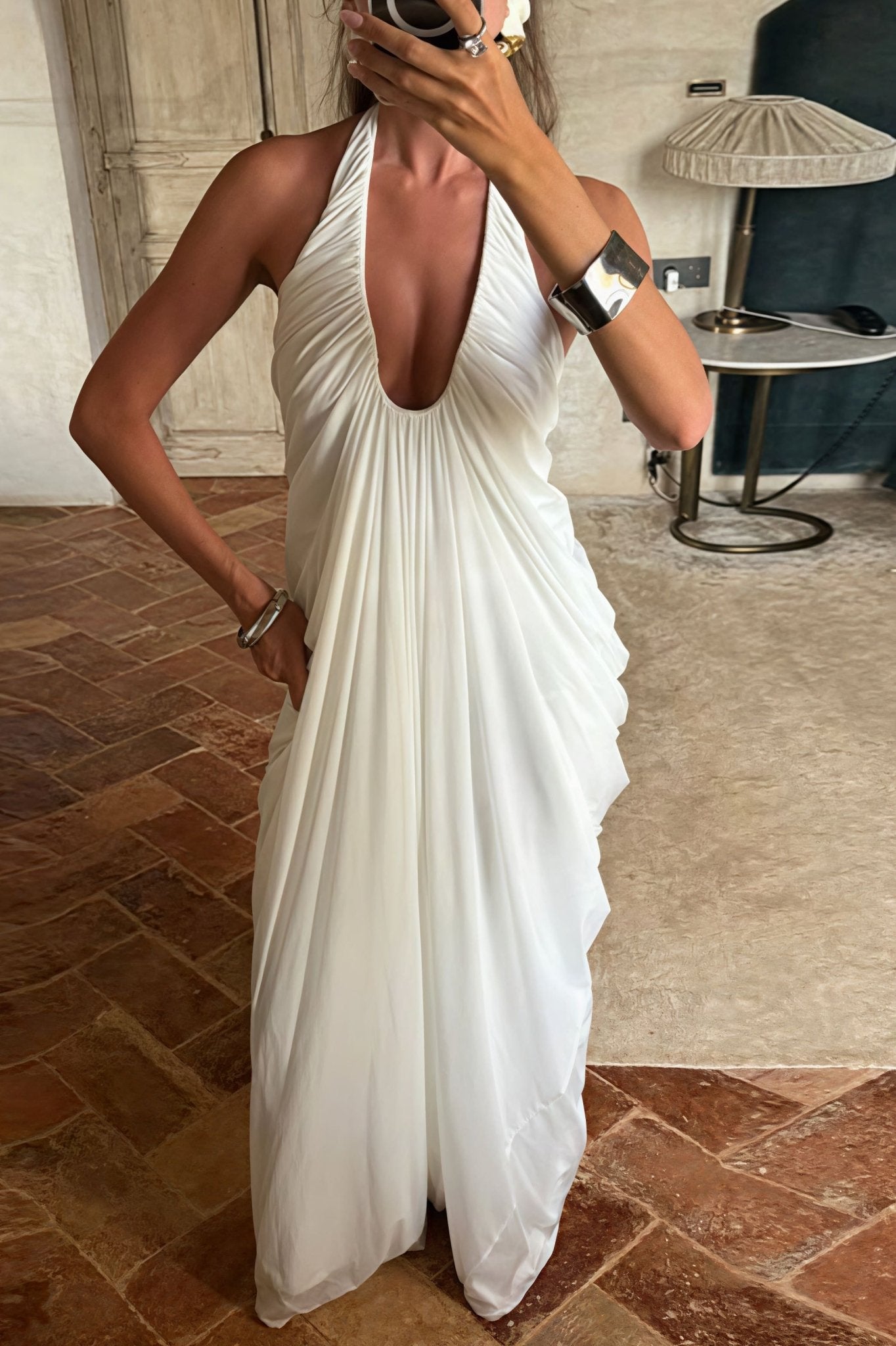 Rochie maxi Celia din tul cu volane