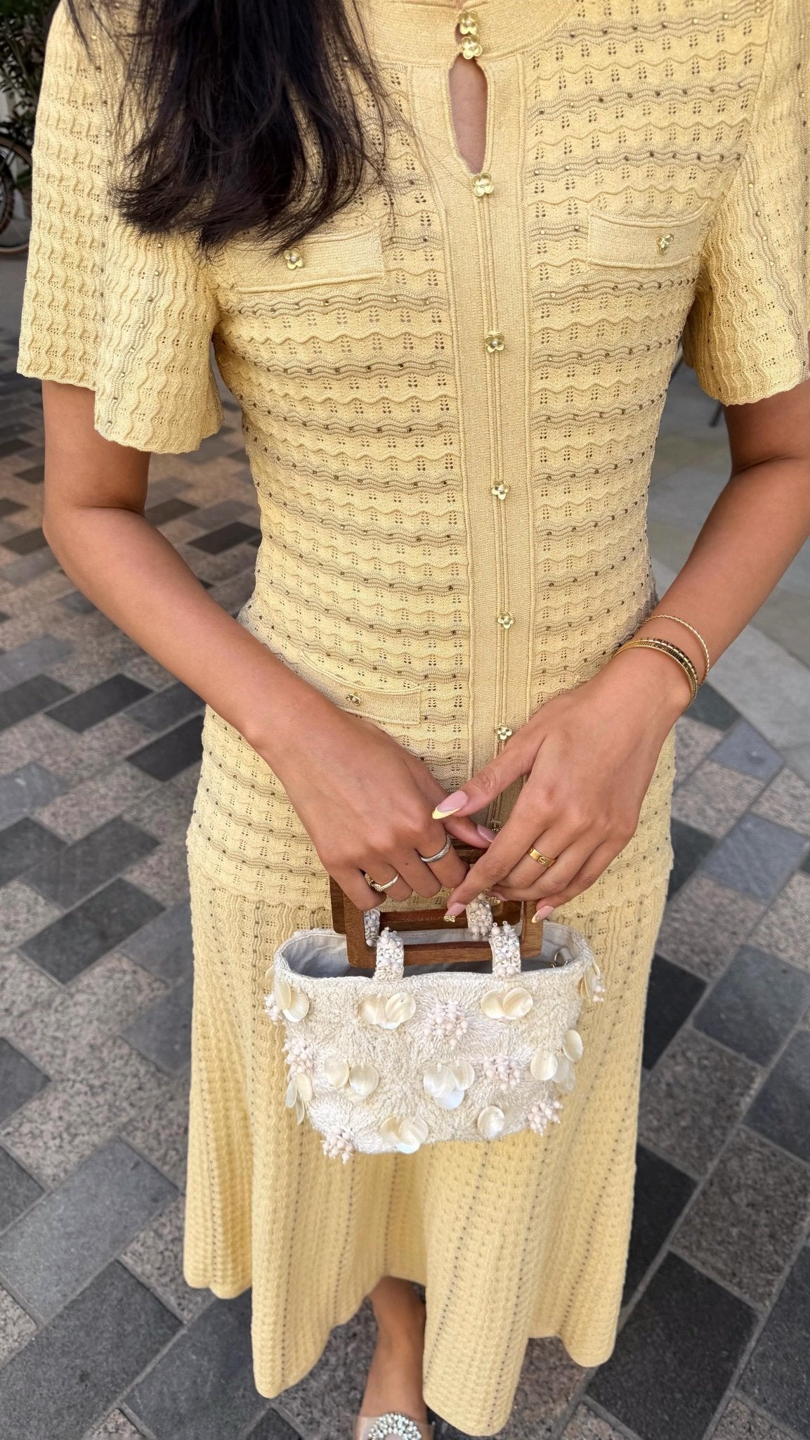 Rochie maxi tricotată cu paiete Sadie