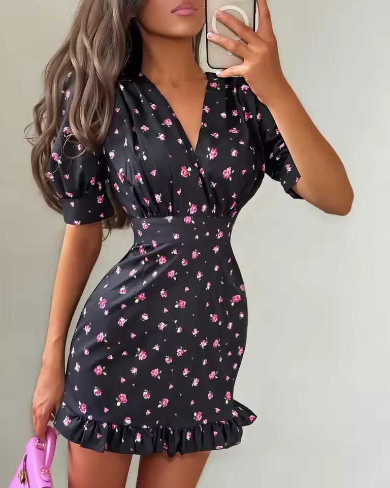 Natasha bloemen mini‑jurk