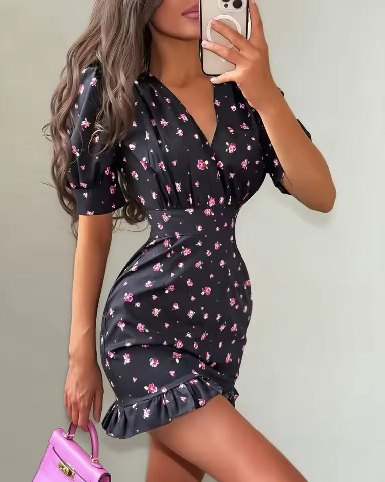 Natasha bloemen mini‑jurk