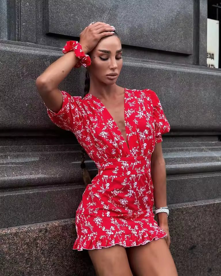 Natasha bloemen mini‑jurk