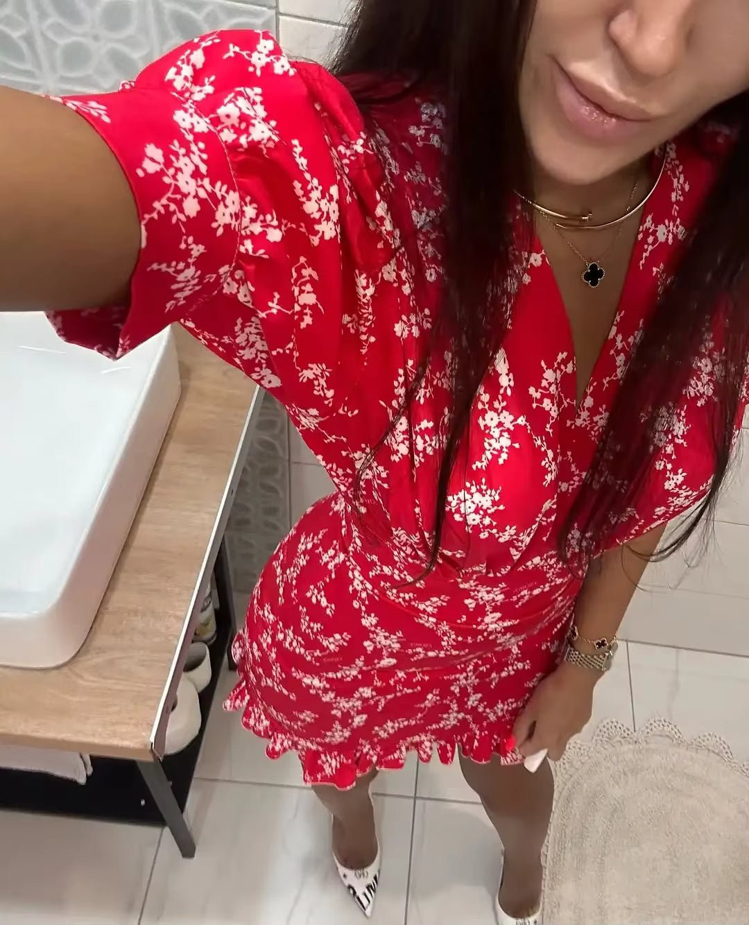 Natasha bloemen mini‑jurk