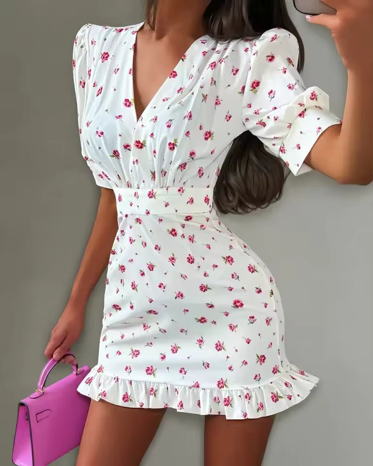 Natasha bloemen mini‑jurk