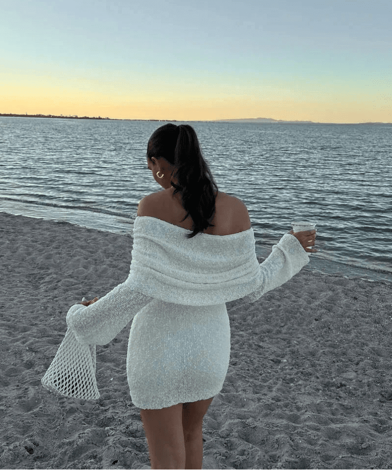 Zaria off-shoulder bodycon μίνι φόρεμα