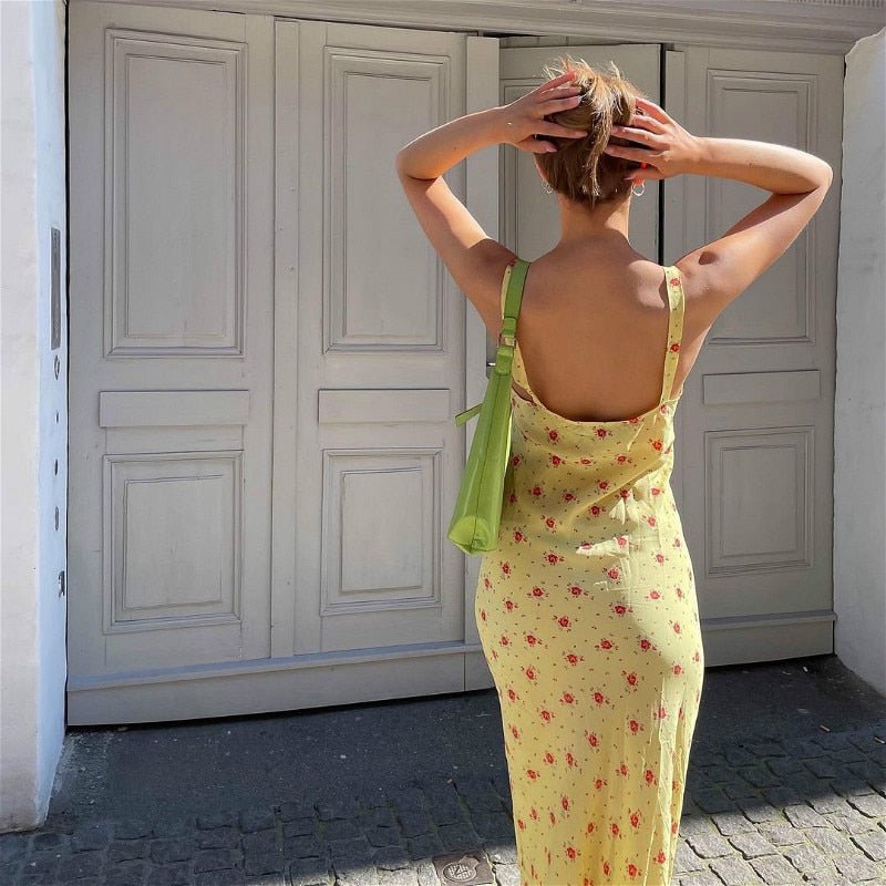 Hermione geplooide volant bloemenjurk