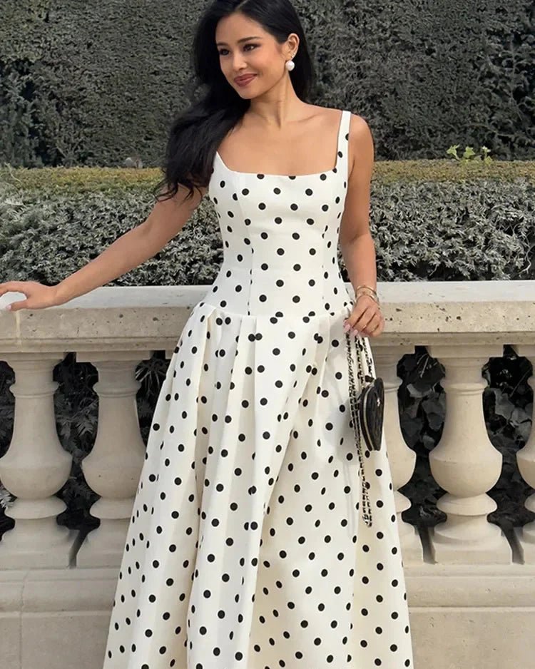 Robe midi à pois Petra