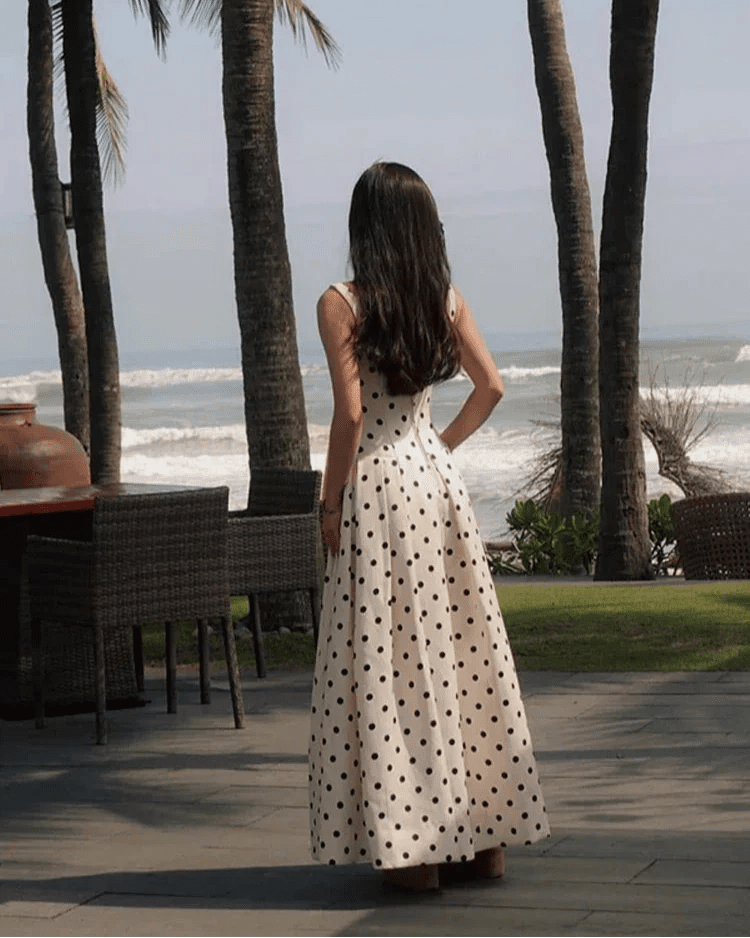 Robe midi à pois Petra