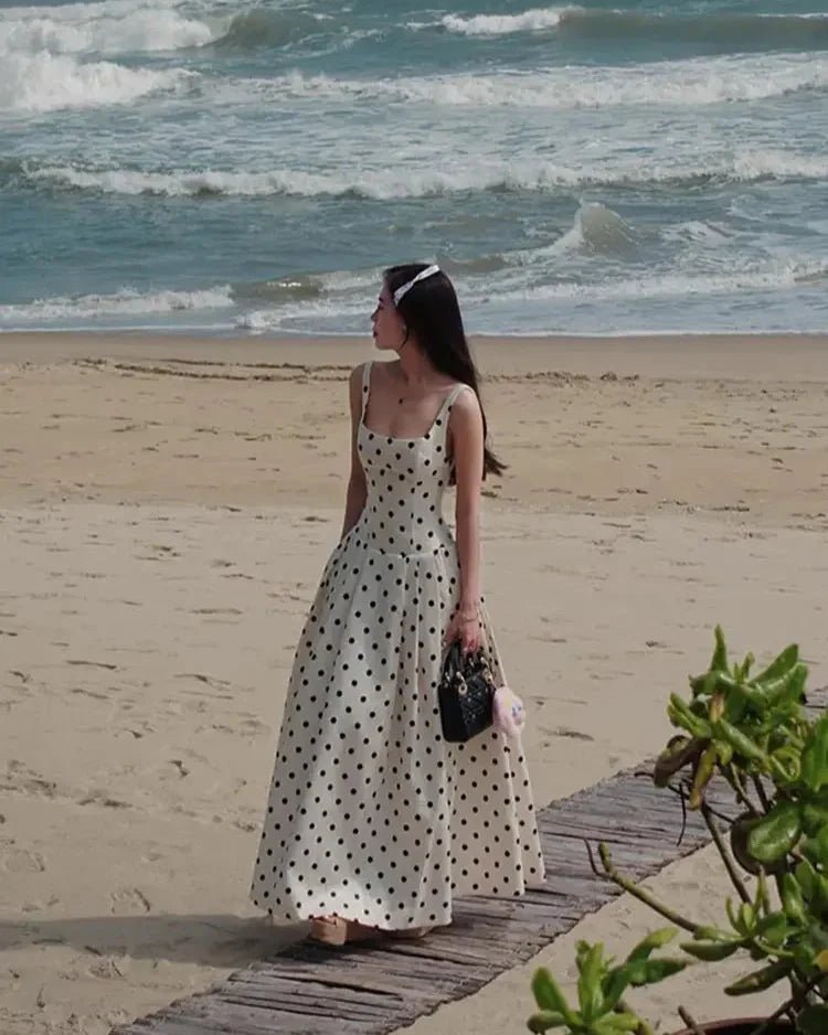 Robe midi à pois Petra