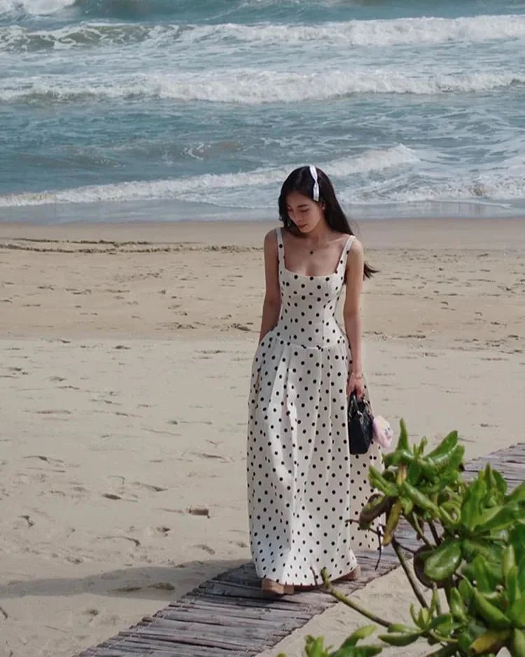 Robe midi à pois Petra