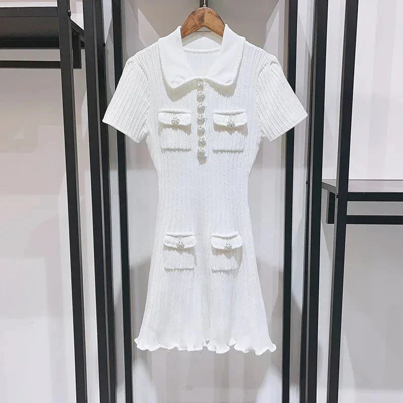 Rochie mini Emelia tricotată cu paiete