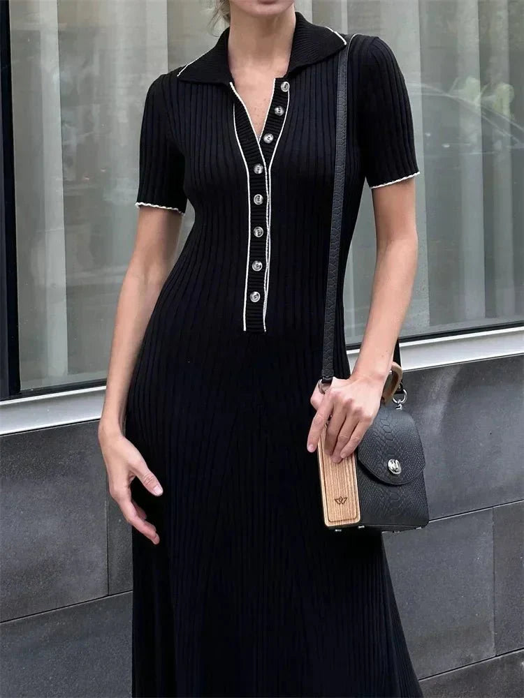 Sienna trikotažinė megzta suknelė
