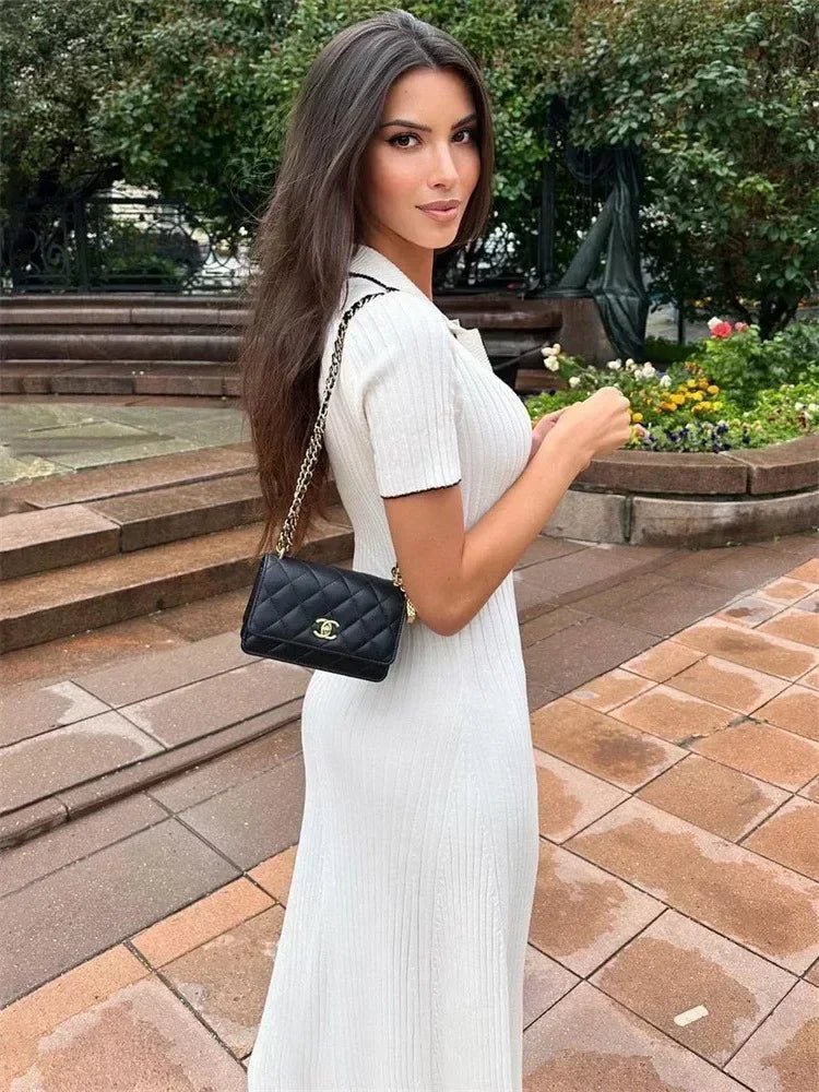 Sienna trikotažinė megzta suknelė
