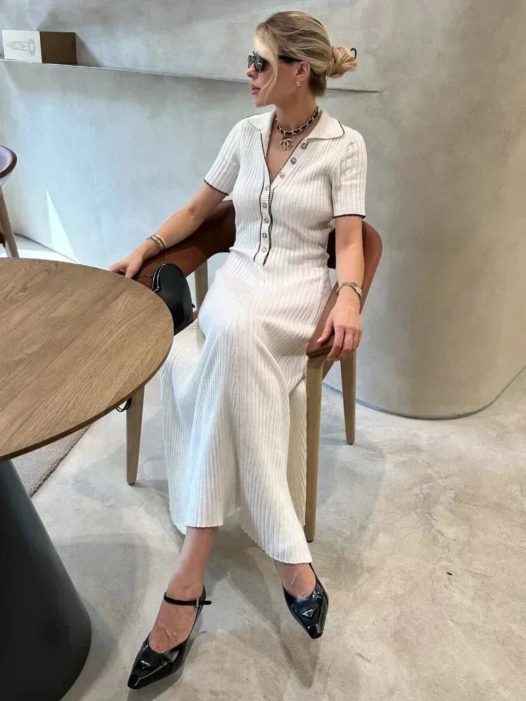 Sienna trikotažinė megzta suknelė