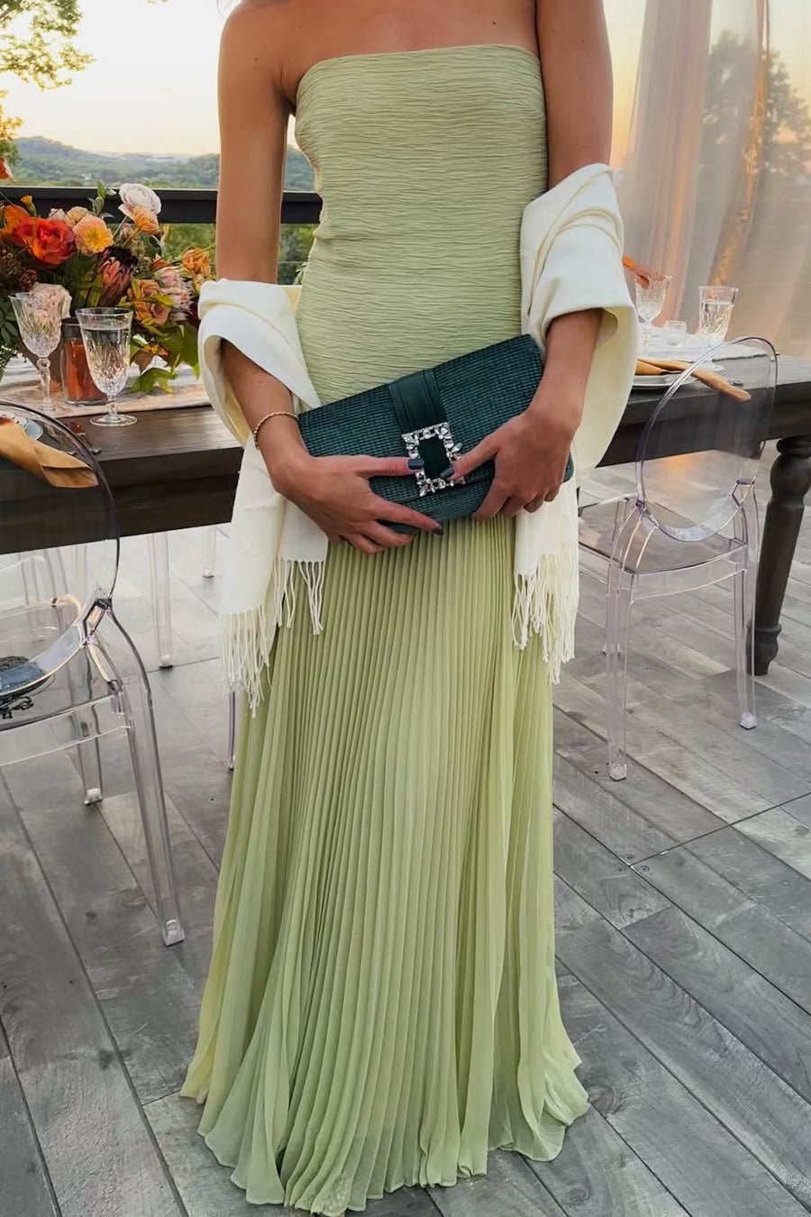 Rochie maxi fără bretele Barbra
