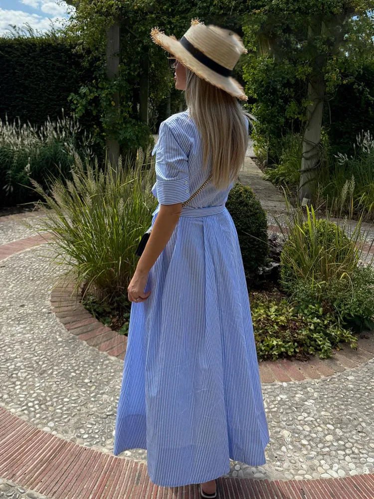 Rochie-cămașă Karen cu fundă în talie