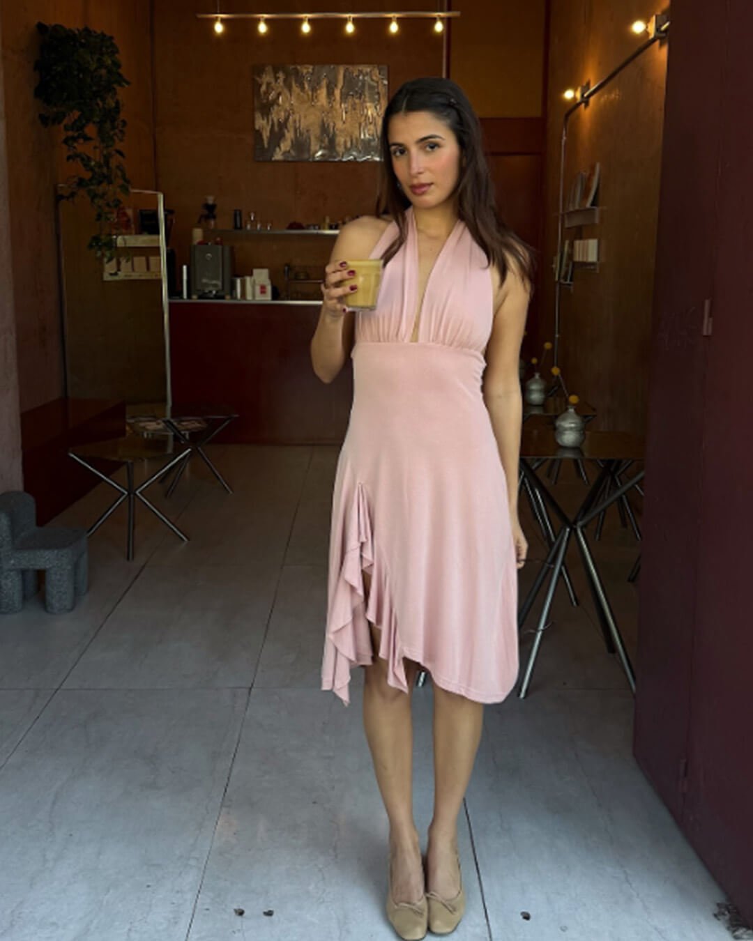 Rochie mini halter fără spate Chloe