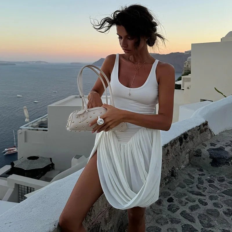 Φόρεμα Mini Sophia χωρίς μανίκια με ντραπέ