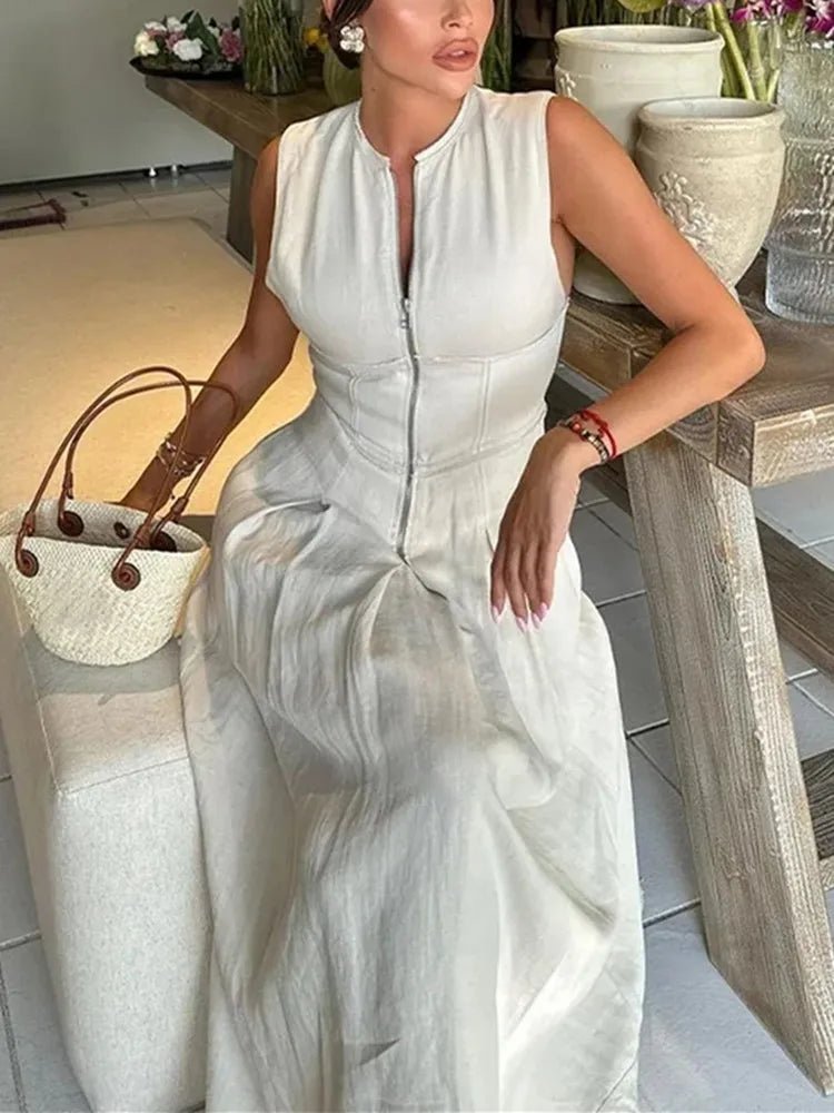 Celia midi šaty bez rukávov