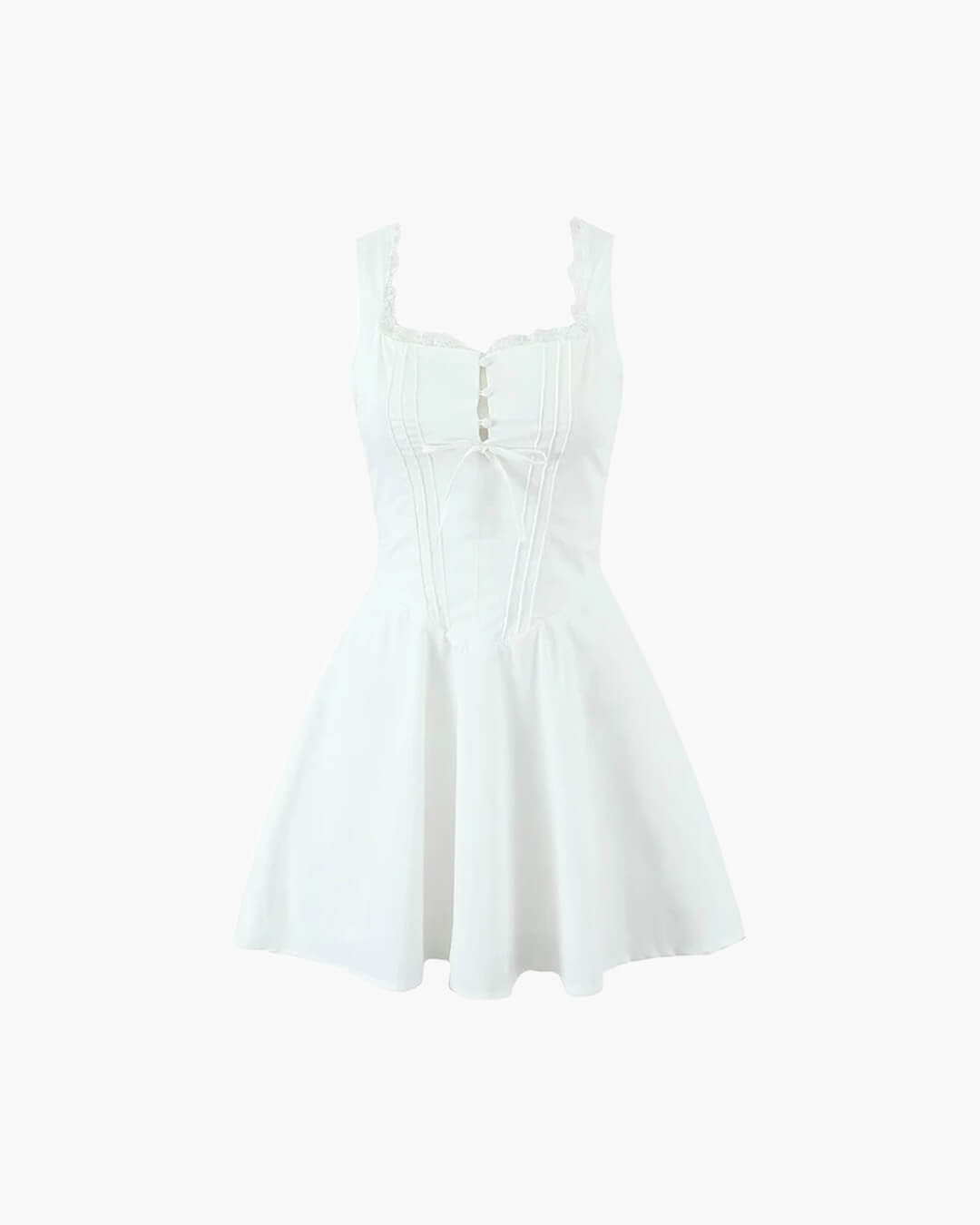 Evelyn robe courte avec laçage dans le dos