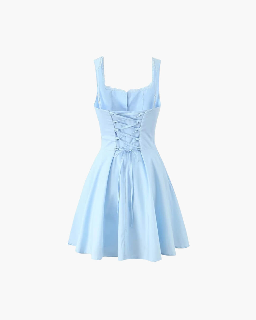 Evelyn robe courte avec laçage dans le dos