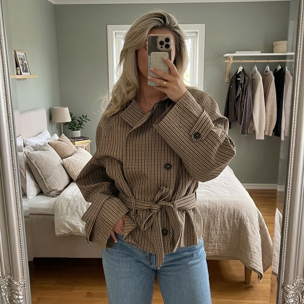 Melissa ternet trenchcoat med bælte