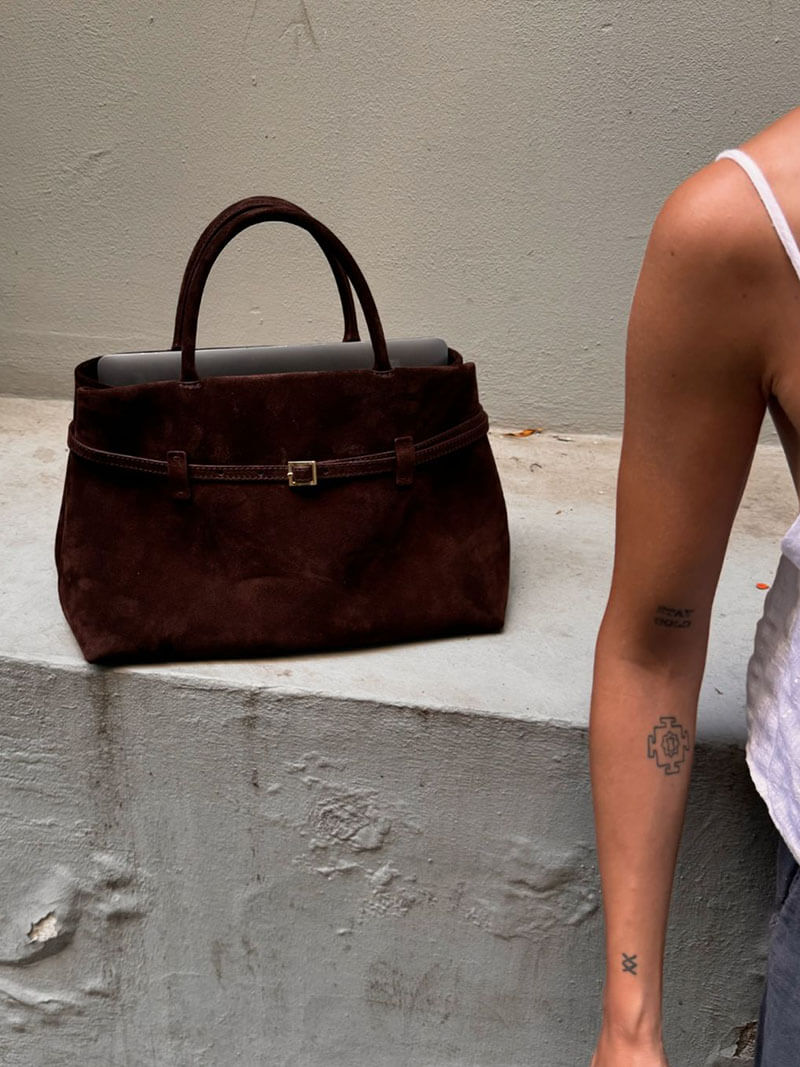 Borsa a tracolla Fiona in suede