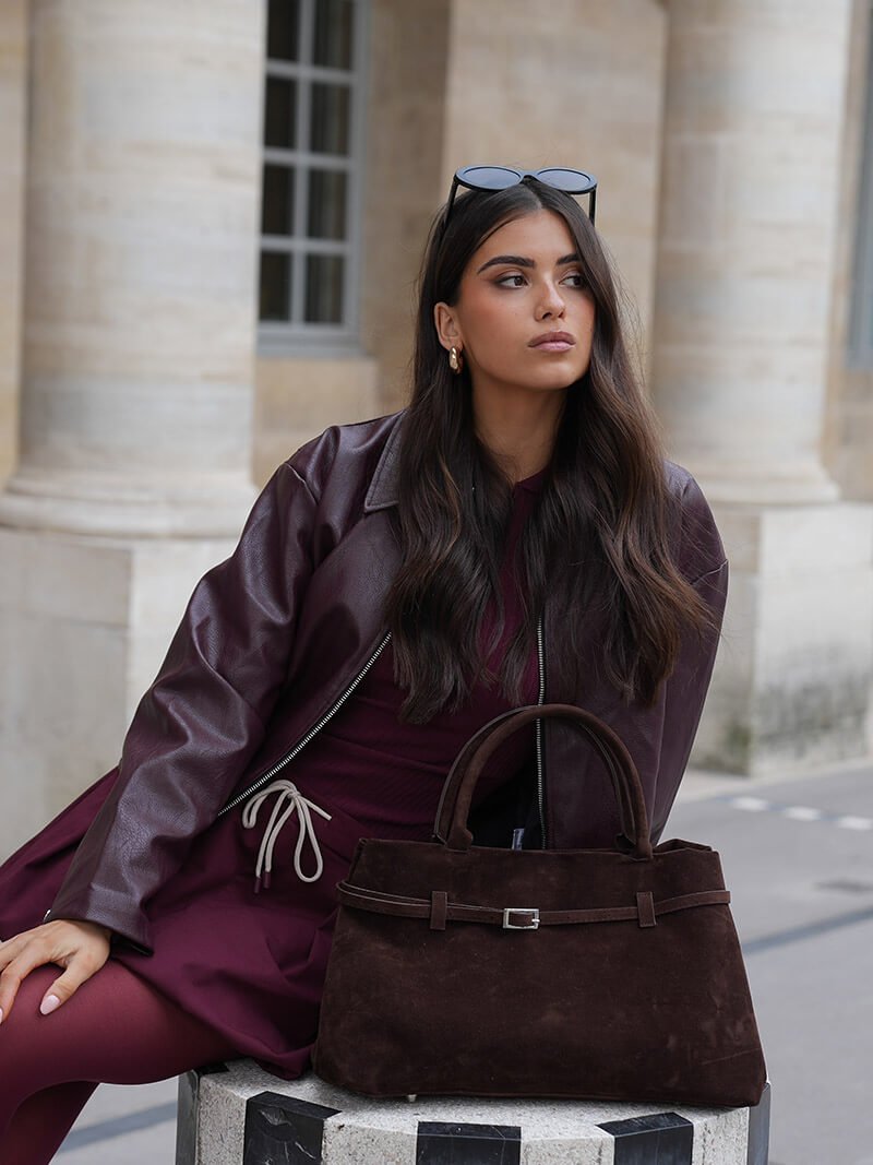 Borsa a tracolla Fiona in suede