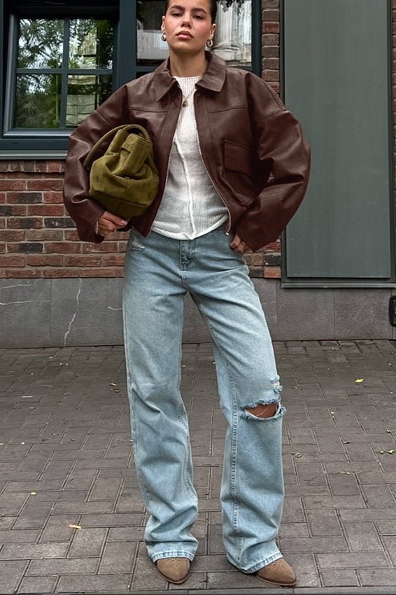 Jenny vintage bunda z umělé kůže